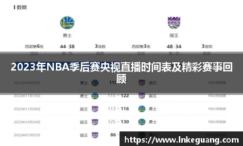 2023年NBA季后赛央视直播时间表及精彩赛事回顾